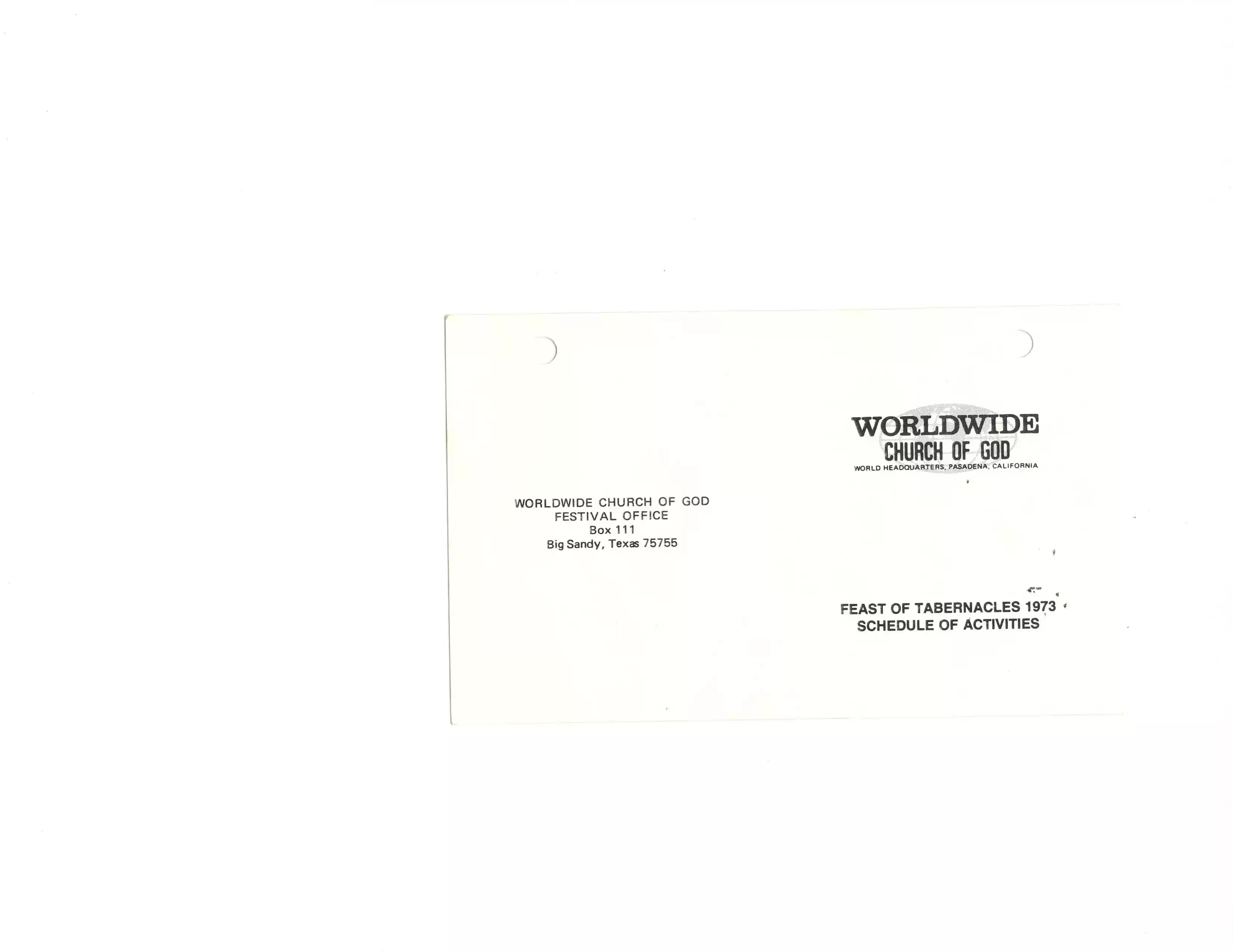 1973 FT schedule, US sites, pg 2